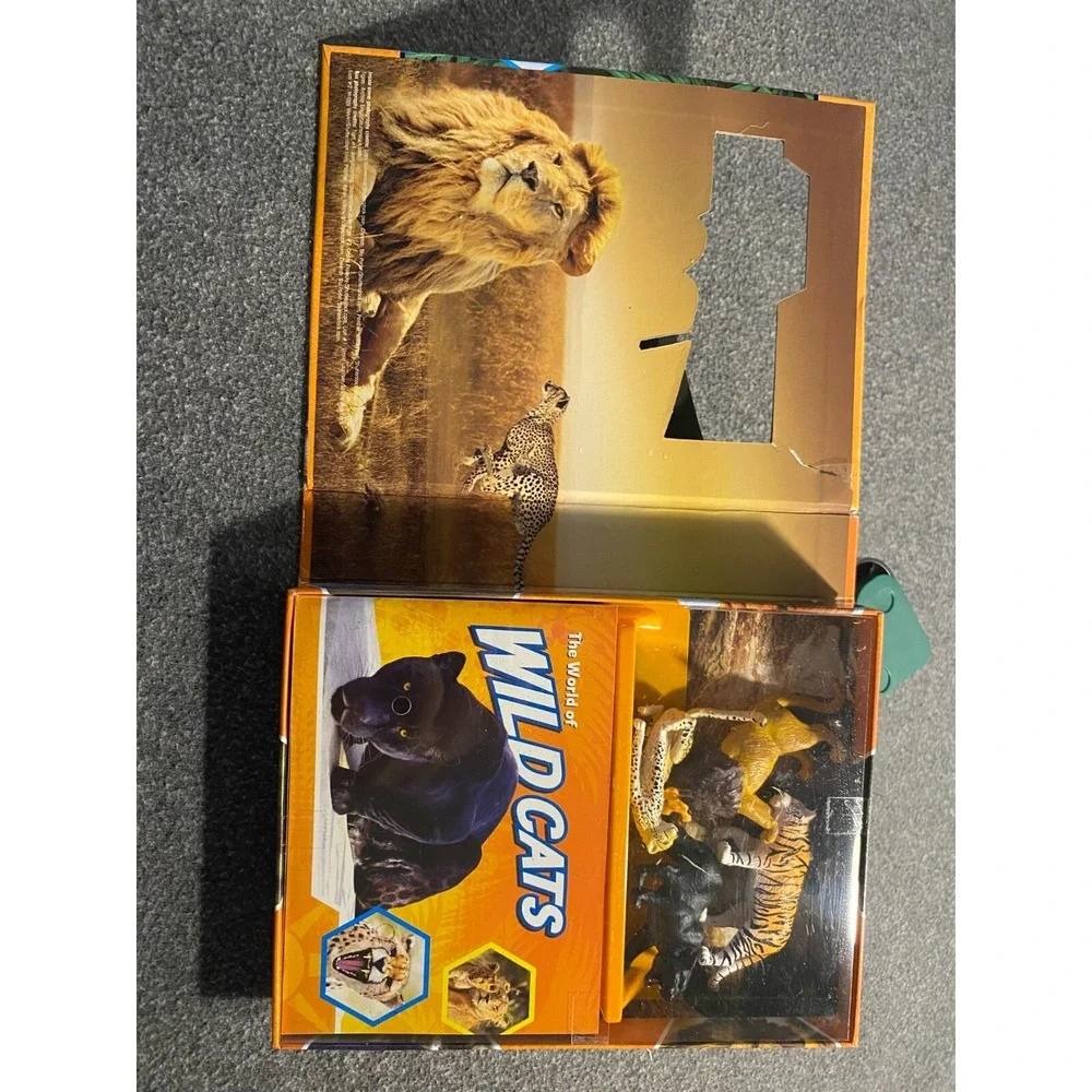 Kids Pocket Explorers Wild Cats‎ Set with 4 Figurines Box Damagep